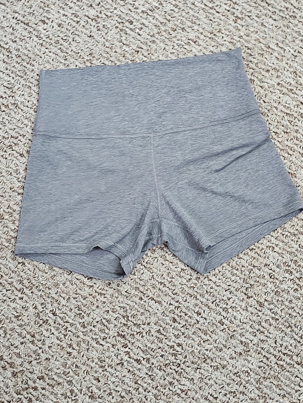 Lululemon Heather Grey High-Waist Athletic Shorts - Picture 6 of 6